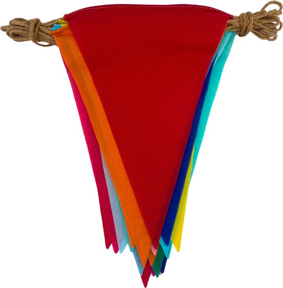 a sunny day birthday girlande - fahnenleine stoff geburtstag - geburtstagsdekoration - 100% baumwolle - geburtstagsdekoration - nachhaltige partydekoration - stoffgirlande - fahnenleine 10 meter - fahnenleine bunt - geburtstagsdekoration