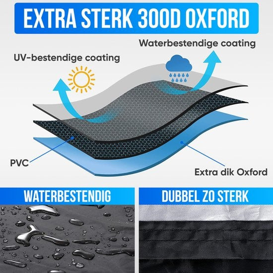 Strex Rollerabdeckung / Motorradabdeckung Universal für alle Roller / Motoren - Wasserdicht 300D Oxford - Geeignet für Windschutzscheibe - Rollerabdeckung - Motorradabdeckung - Inkl.