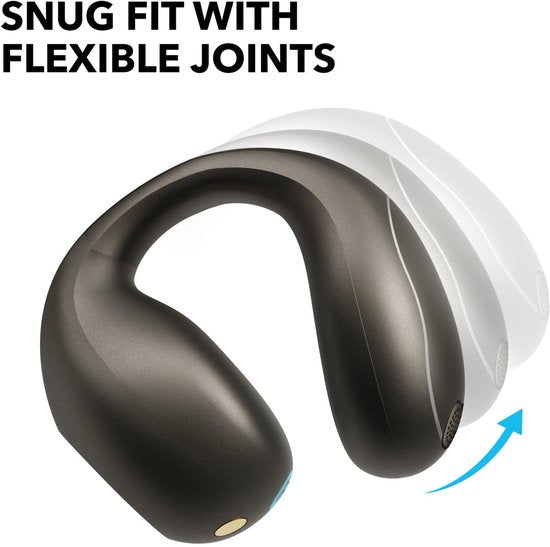 soundcore by Anker C40i Wireless Open-Ear Earbuds Black - Ohrhörer - Clip-on, flexibles Gelenkdesign, Tastensteuerung, leichter Komfort, stabiler Sitz mit anbringbaren Griffen, erweiterte Treiber für klaren Klang.