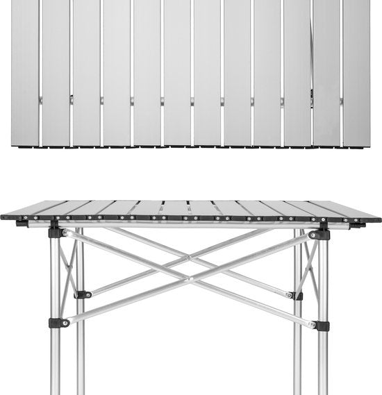 tectake - Campingtisch - Klappbar - Inkl. Tragetasche - 70 x 70 cm - Grau