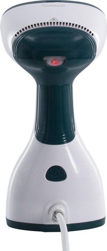 Tomado TSH1201W - Kleidungsdampfer - Handdampfer - Entwirrer - Dampfreiniger - Inkl. 2 Bürstenaufsätze - Weiß/Türkis