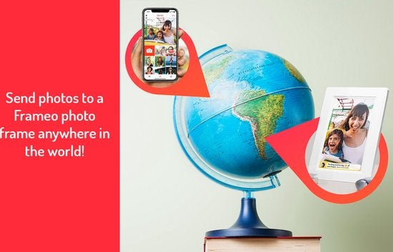 Denver Digitaler Fotorahmen XL - Full HD - Frameo App - IPS-Touchscreen - 16GB - 15,6-Zoll - Schwarz