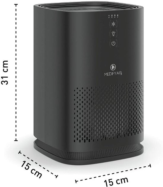 Medify Air MA-14 Luftreiniger – 70 m³/h – HEPA-H13-Filter – 3 Stufen + Schlafmodus – Bis zu 28 m² pro Stunde – Gegen Heuschnupfen, Hausstaubmilben und Allergien – Weiß