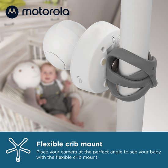 Motorola Nursery Babyphone mit Kamera – Babyphone VM 55 – Babykamera mit Farbdisplay, Zwei-Wege-Kommunikation und Infrarot-Nachtsicht – 300 m Reichweite – Zoomen, Neigen und Drehen