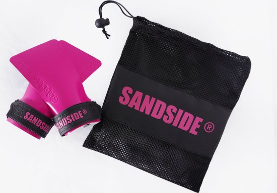 Sandside Grips Elite 2.0 - Sticky Hand Grips - Keine Kreide - Fitness Handschuhe - Fingerlose Griffe - Hot Pink S/M