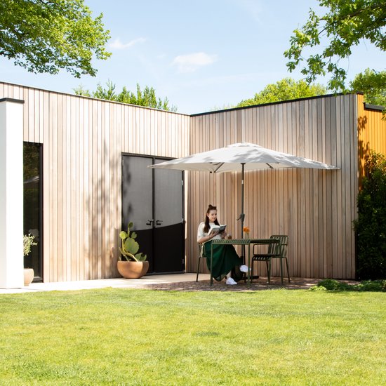 VONROC - Premium Sonnenschirm Rapallo - 200x300cm - Neigbar - UV-beständiges Tuch - Beige