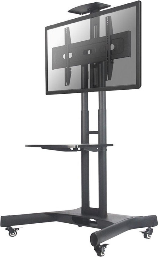 Neomounts NM-M1700BLACK mobiler TV-Ständer – 32–75" – Höhenverstellung 104,2–154,2 cm – manuell – inkl. Webcam- und Laptop-Halterung – schwarz
