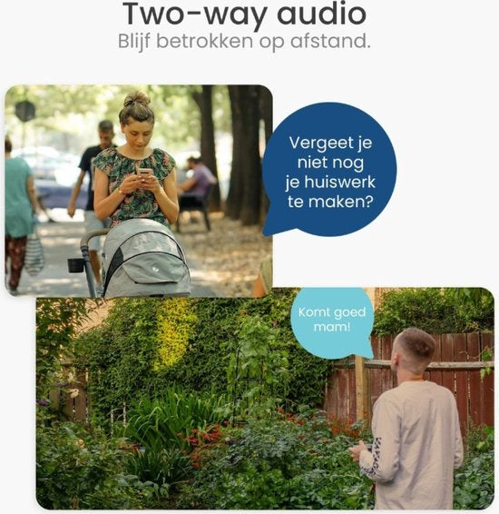 Gologi - Premium Überwachungskamera - Außen - mit Nachtsicht - 4MP - IP Kamera - Bewegungssensor - mit Kabel & Wifi - Schwarz