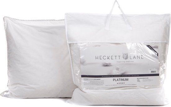 Heckett & Lane Platinum - Daunen - Kissen - Weich - 60x70 cm - Weiß