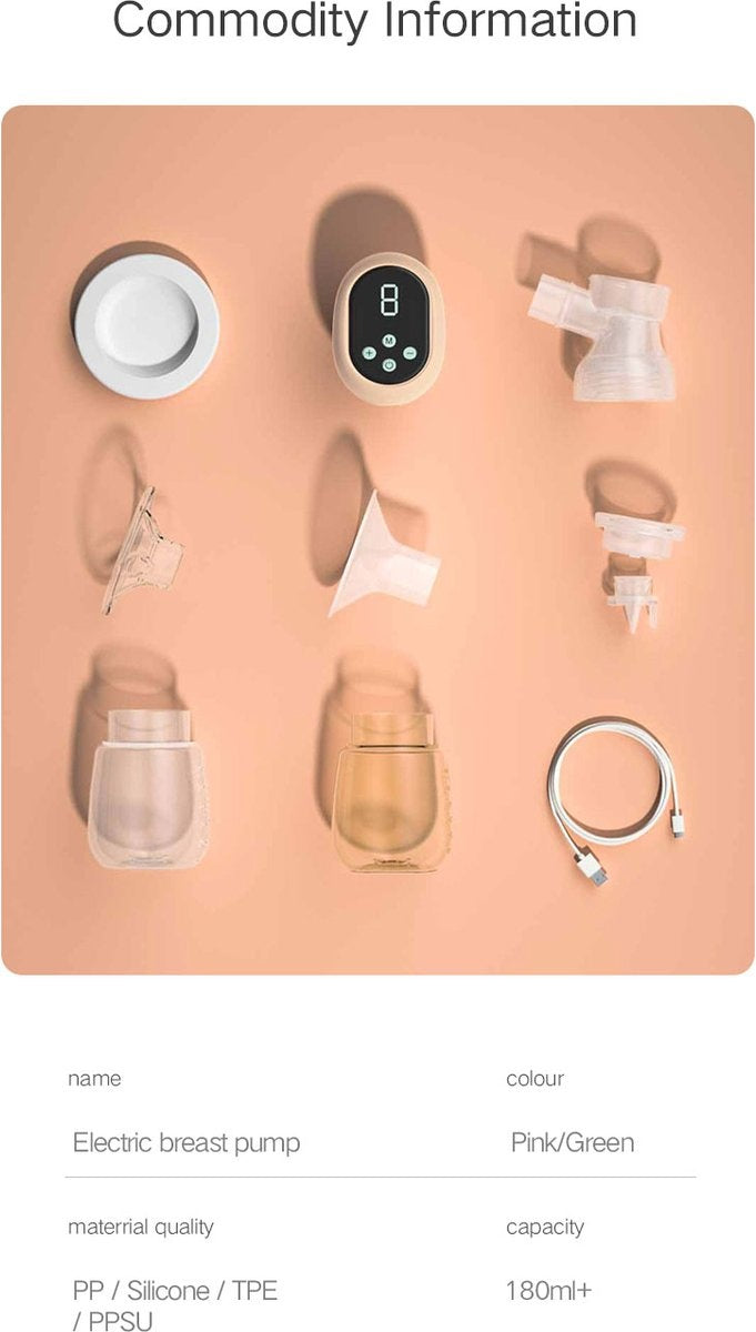 Fuegobird Wireless Electric Breast Pump - Intelligent Pumping Device Wireless-Portable Breast Pump - BPA frei