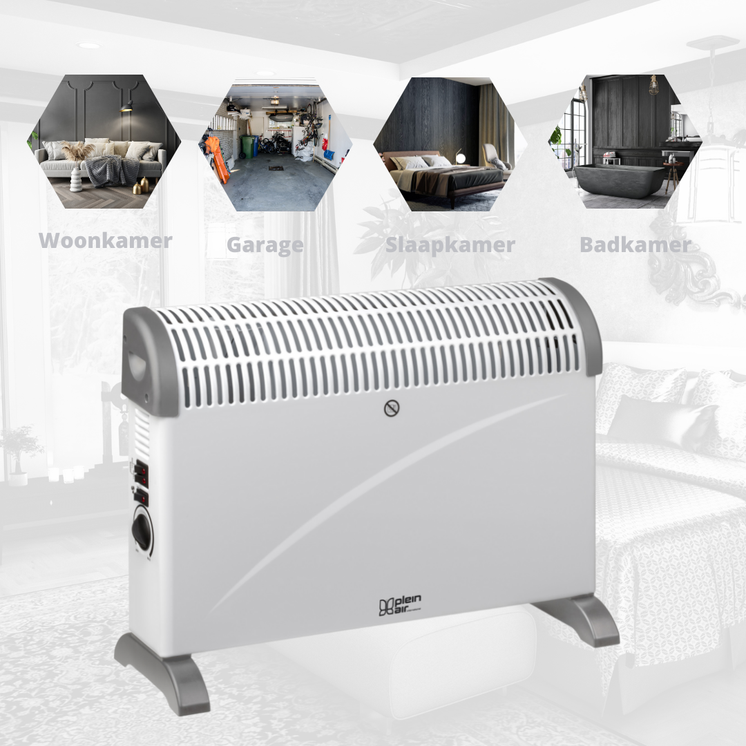 Plein Air Elektroheizgerät - 750/1500/2000W - 25m² - Weiß