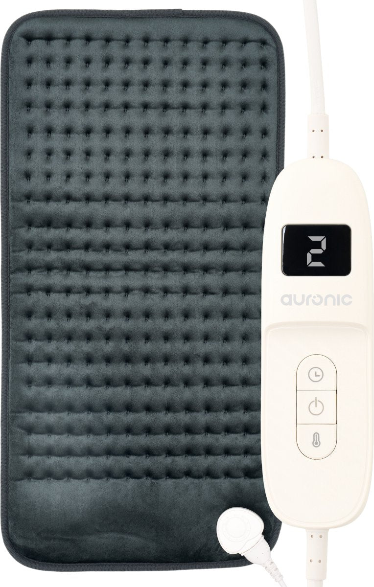 Auronic Heizkissen XXL 60 x 30 cm – Anthrazit – 9 Heizstufen – Timer – Waschbar
