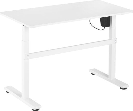 Sitz-Steh-Schreibtisch elektrisch höhenverstellbar - 118 x 58 cm - weiß