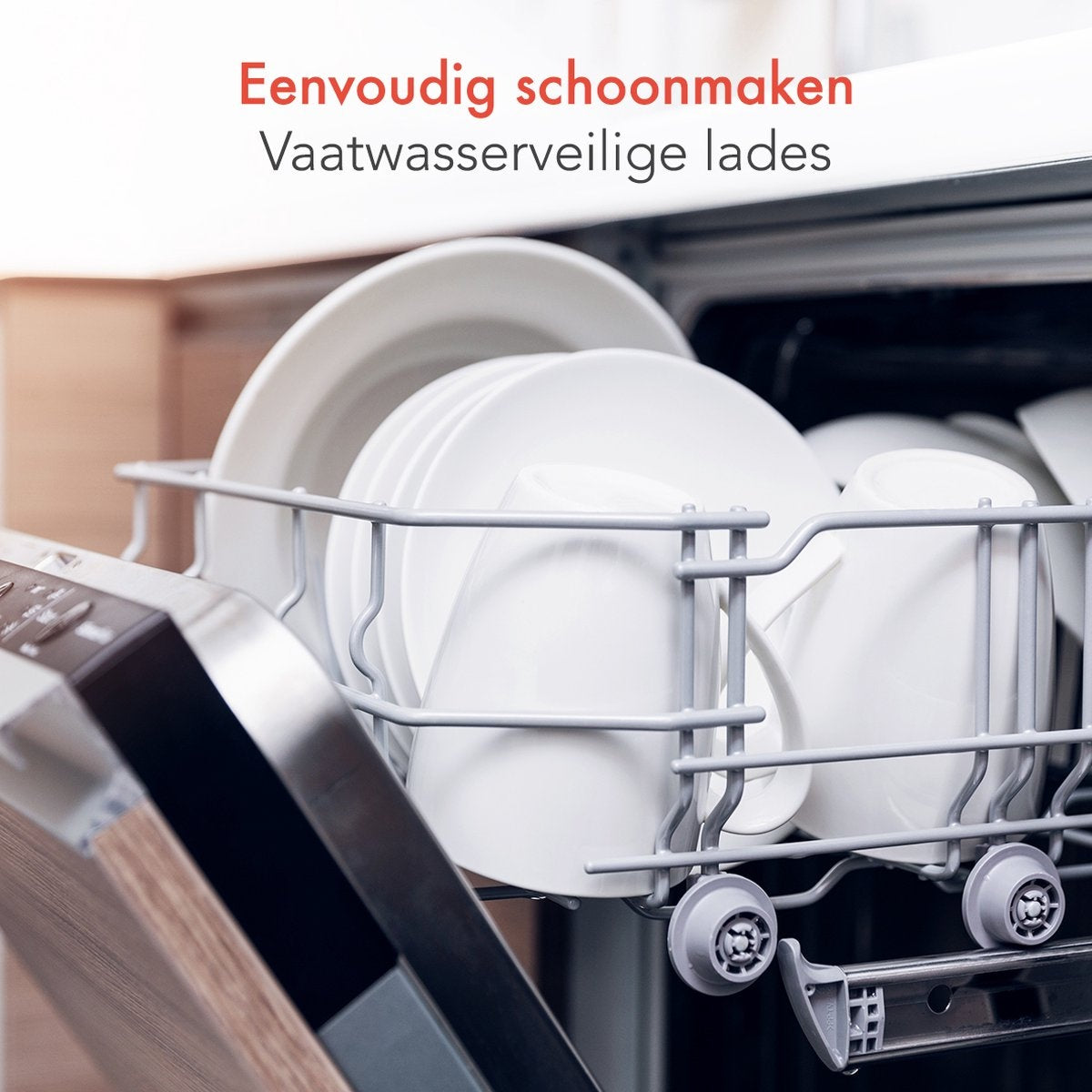 KitchenBrothers Airfryer XXL - 9L (2 x 4.5L) - 2400W - Schwarz