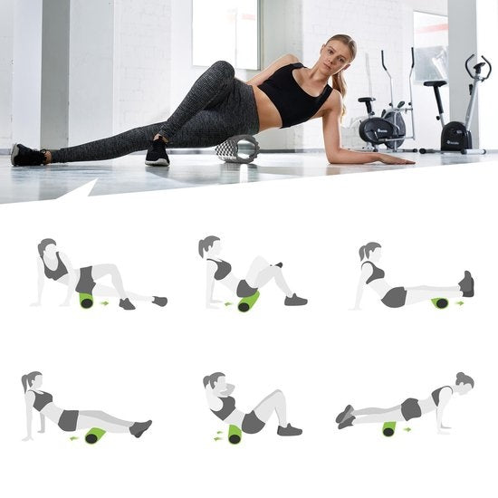 tectake - Yoga-Massagerolle Schaumstoffrolle grau -402845
