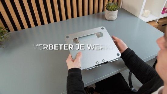 LURKÂ® Laptop-Ständer Ergonomisch - Aluminium Laptop-Halterung - Stehend arbeiten - Verstellbar und klappbar - Silber