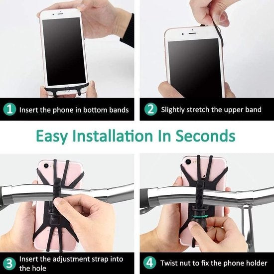 GarpexÂ® Handyhalterung Fahrrad - Handyhalterung Motorrad - Smartphone-Halterung Fahrrad - Mountainbike - Motorrad - Universal Handyhalterung