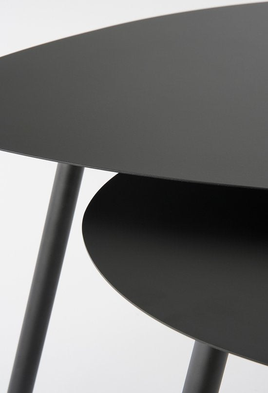 Mica Decorations Beistelltisch - 2er-Set - L80 x B60 x H47 cm - Metall - Schwarz