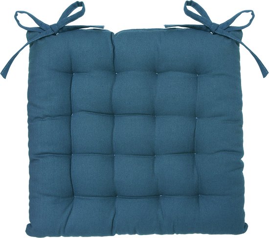 Atmosphera Gartenkissen – indigoblau – Baumwolle – 36 x 36 x 4 cm – Sitzkissen