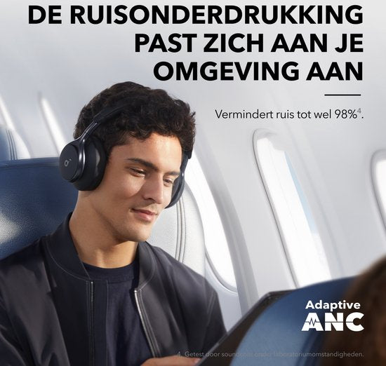 Anker Soundcore Space One kabelloses Headset – Geräuschunterdrückung – Schwarz