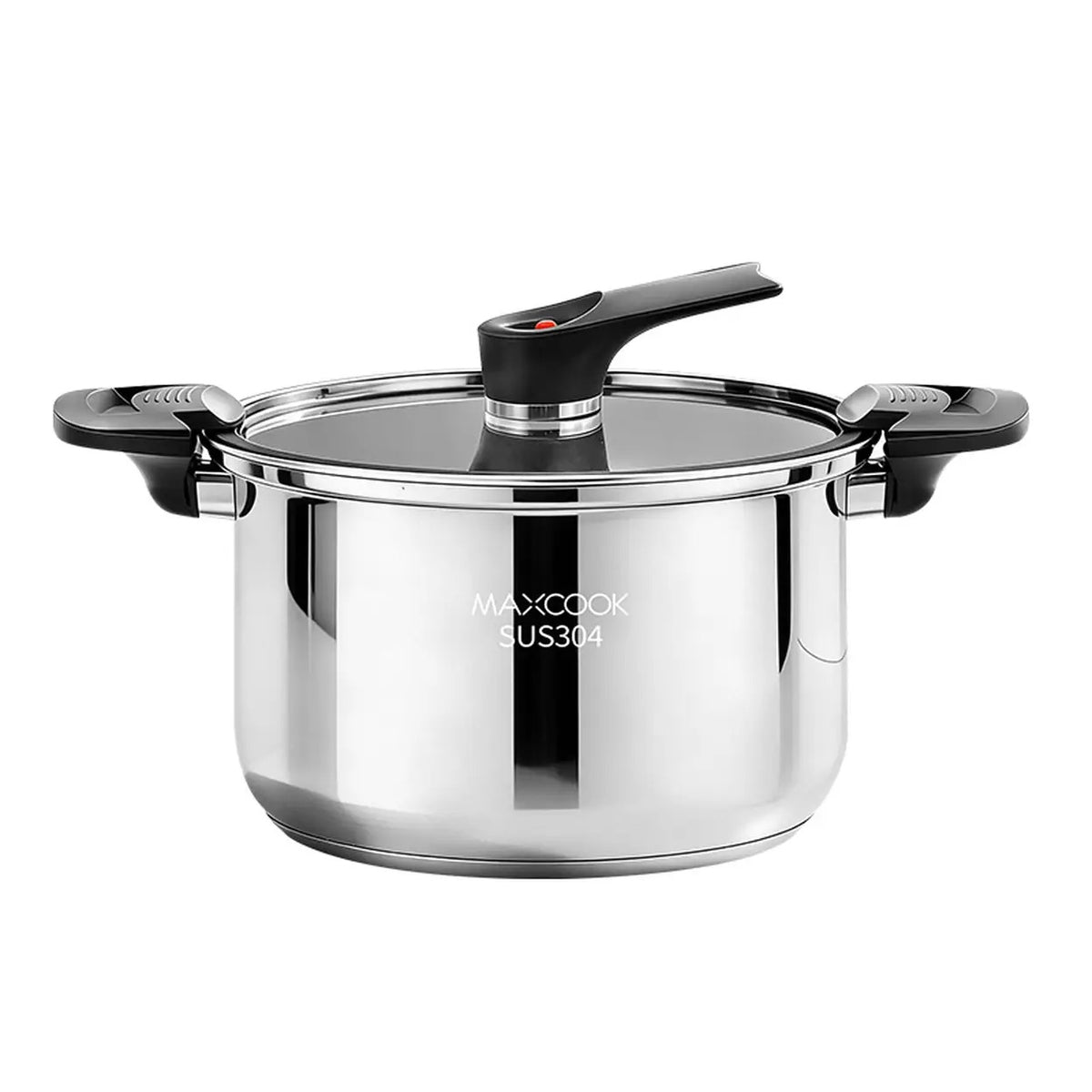 Maxcook Mikrodruck-Suppentopf mit Deckel – Edelstahl 304 – 24 cm – 6 l