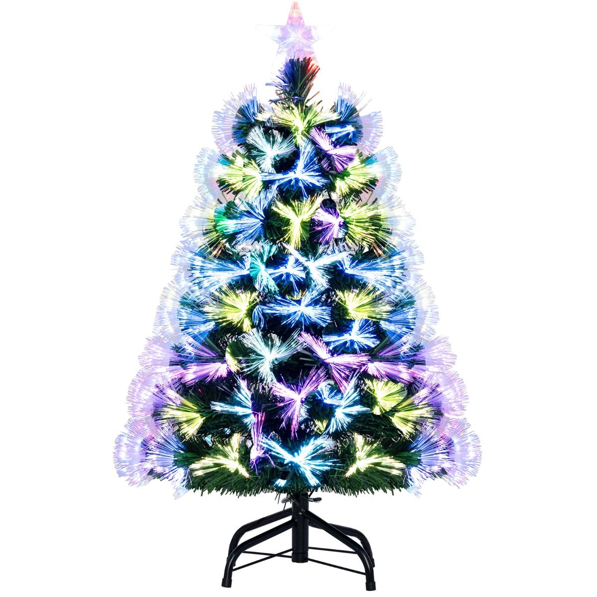 Coast Kunstweihnachtsbaum – Glasfaser-Beleuchtung – 93 Zweige – 95 cm, grün