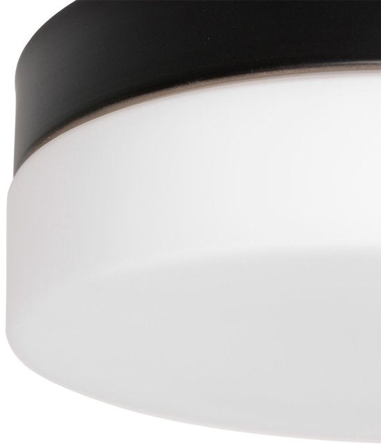 Deckenleuchte Ikaro 1362ZW Schwarz Ø 18 cm – Modern, Elektronik & Glas, Steinhauer