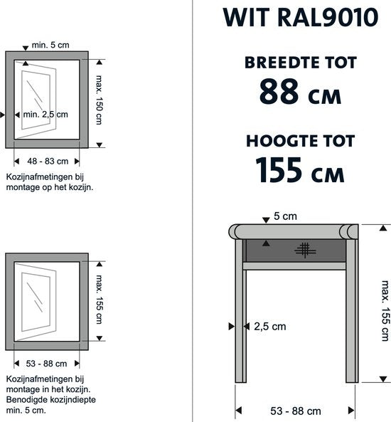 Bruynzeel Rollgaze-Fenster s700 88x155 weiß