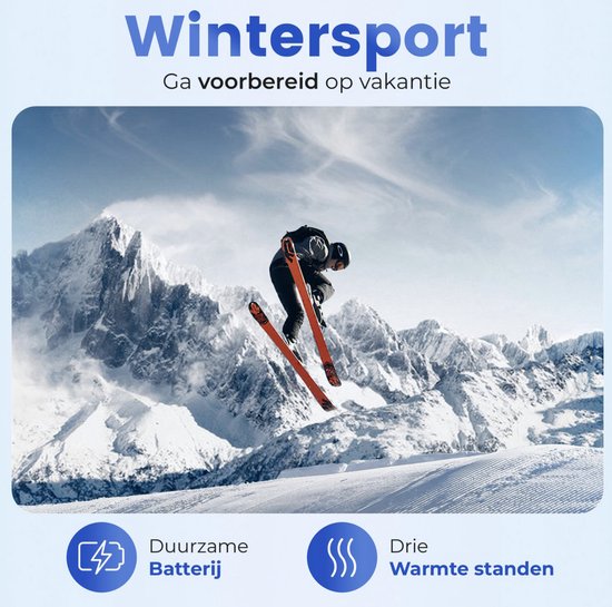 Qualitá® Beheizte Handschuhe - Wasserabweisend - Elektrische Handschuhe - Mit Touchscreen-Kompatibilität - Wintersport - Wiederaufladbar - Größe XL
