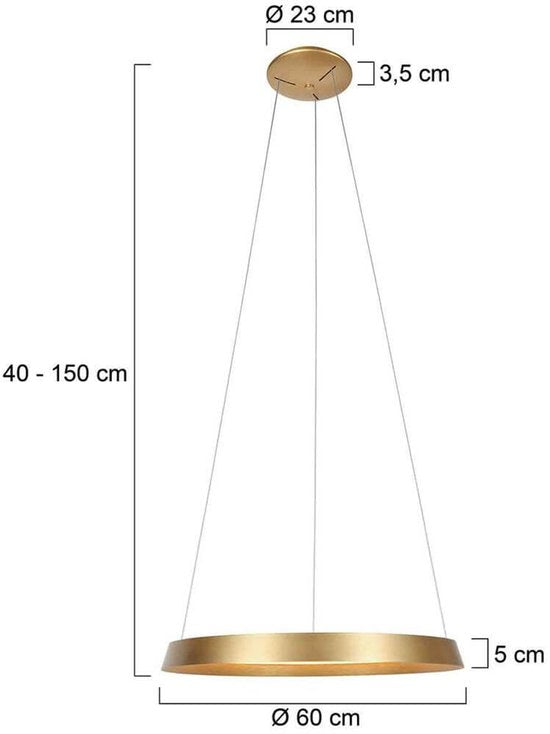 Steinhauer - Pendelleuchte - Ringlux - gold - Metall - Ø 60cm - LED - 3692GO