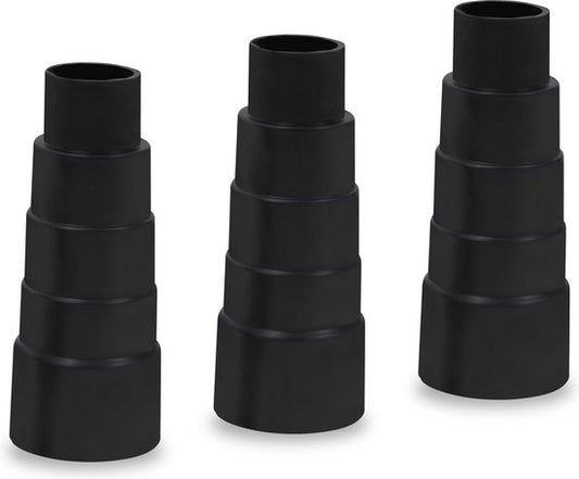 VONROC Vakuumadapter / Universaladapter für Absaugstutzen von 26-40mm - Für Elektrowerkzeuge - 3 Stück