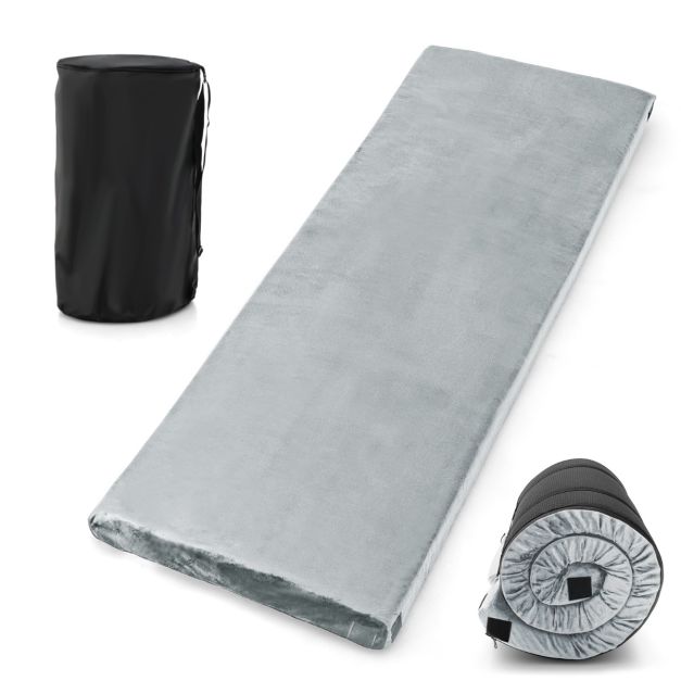 Coast Campingmatte - Memory-Schaum - aufrollbar - 183 x 63 x 7 cm - Grau