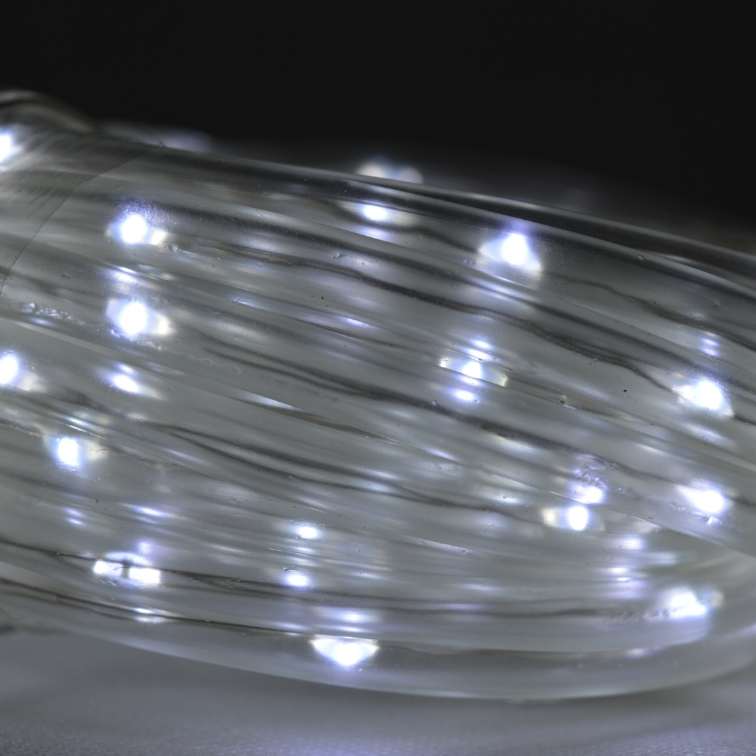 Microlight LED-Stimmungslichter - 6 m - 120 LEDs - warmweiß - transparentes Kabel - 12 V