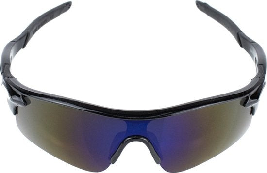 Radsportbrille - für Radsport, Mountainbike, Rennrad - Sportbrille - Damen/Herren - Schwarz