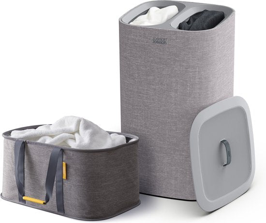 Joseph Joseph - Geschenkset Love Your Laundry Tota Wäschekorb und Alleshalter - Silikon - Grau