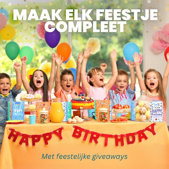 Feestio Sharing Bags 100 Stück - 17 x 25 cm - Bonbontüten - Leckerli-Tüten Kinderparty - Geschenktüten - Geburtstag