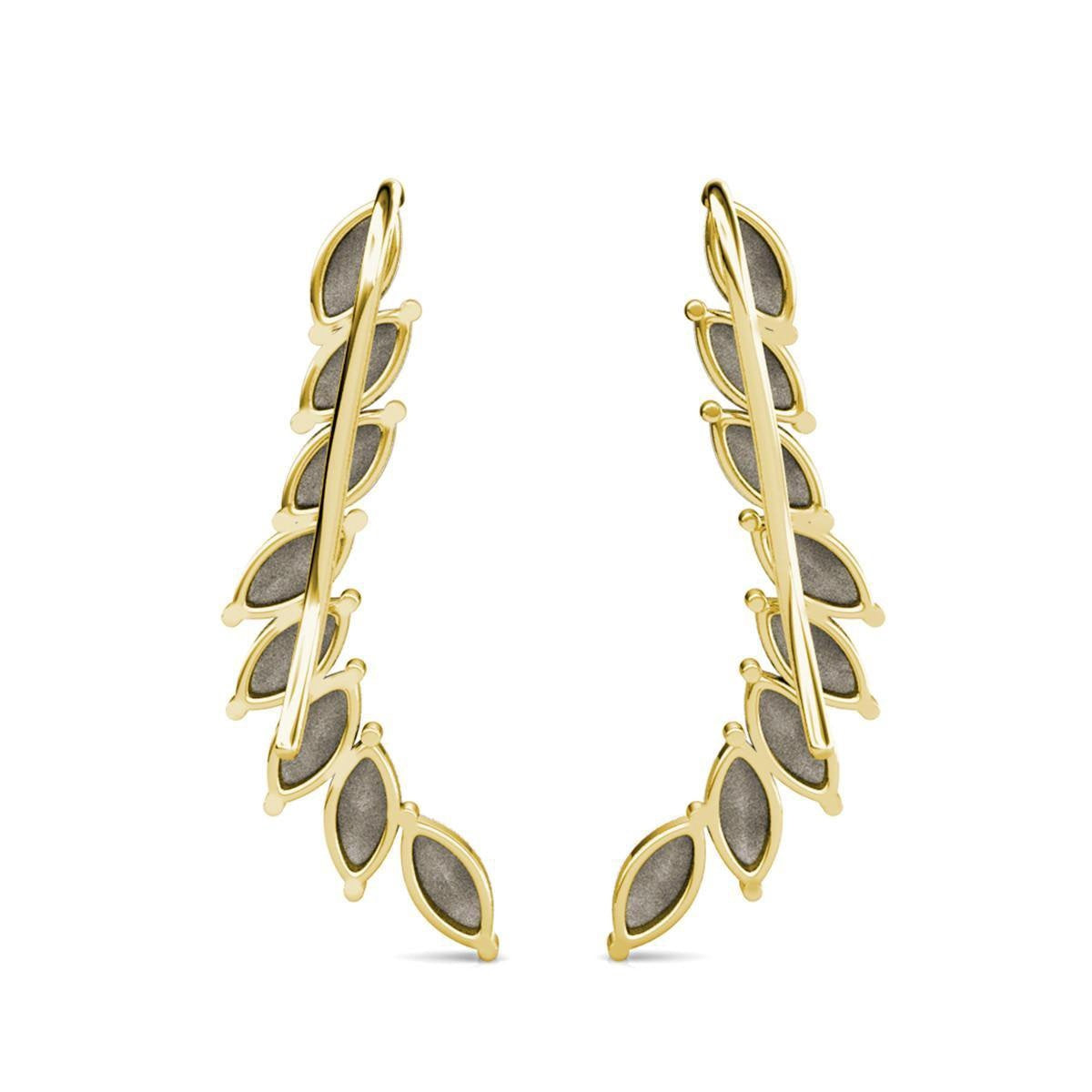 Yolora Damen Ohrringe - Kalpa Camaka Kristalle - Gold - Schwarzer Kristall - 18K Gelbgold vergoldet - Damen Ohrringe Gold - Schmuck - Luxuriöse Geschenkbox - Geschenkbox - Exklusive Geschenkbox - Schöne Geschenkverpackung