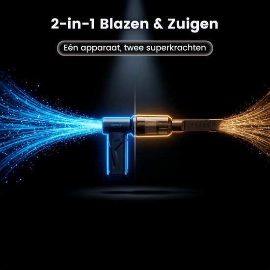 Luftdüsenpistole 110.000 U/min – mit Handstaubsauger – Autostaubsauger – kabelloser Handstaubsauger – Turbo-Gebläse – Druckluft für den Computer – Akku-Luftgebläse