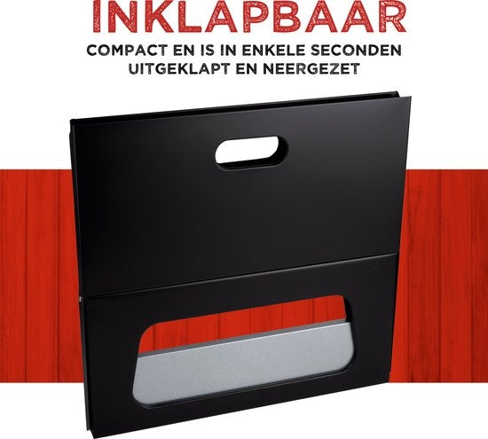 BBQ Collection Table BBQ Charcoal - Camping BBQ - Faltbarer und tragbarer Grill - Grill mit loser Feuerschale und Grillrost - 46 x 36,5 x 28 cm