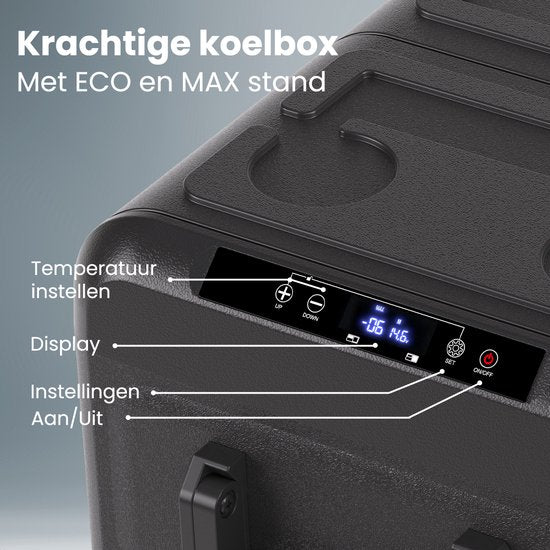 Auronic Electric Cool Box - Kompressor - Zwei Zonen - 12V 230 Volt - Auto - Gefrieren und Kühlen - 35L - Frigobox - Schwarz/Grau