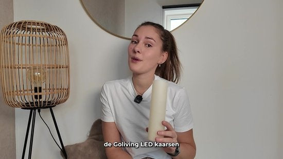 Goliving Led-Kerzen mit Fernbedienung - Bewegliche Flamme - echtes Wachs - 2x Fernbedienung - 9er Set