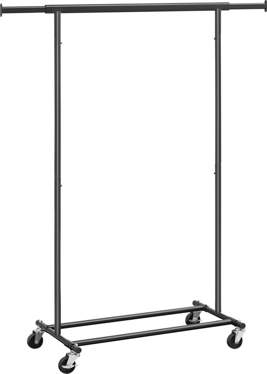 O'DADDYÂ¬Ã† Kleiderständer auf Rädern - Kleiderständer schwarz bis 90kg - ausziehbare Kleiderstange