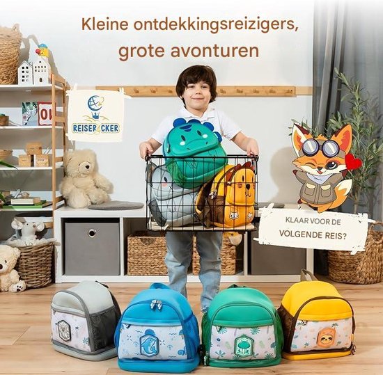 REISERACKER Kindergartenrucksack Wild Animal ab 1 Jahr als Kindergartenrucksack Mädchen & Kindergartenschulrucksack Jungen