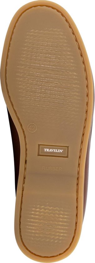 Travelin' Exmouth Men - Schnürbare Ledermokassins - Größe 42 - Stiefelschuh - Braunes Leder