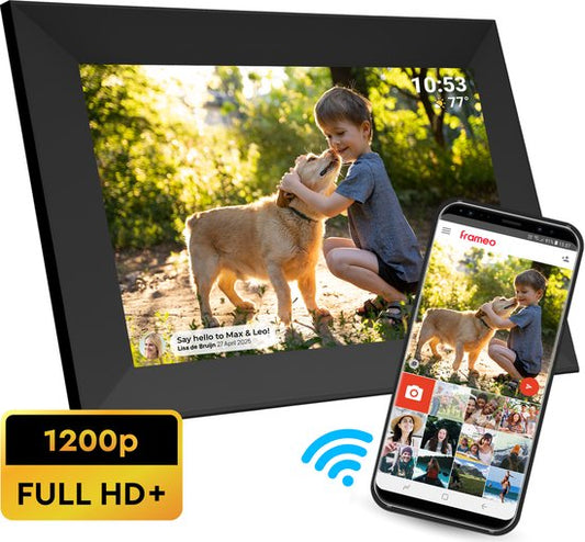 Denver Digitaler Fotorahmen 10,1-Zoll - 1920x1200 Full HD+ - Frameo App - Fotorahmen - WiFi - 16GB - IPS-Touchscreen - PFF1063B