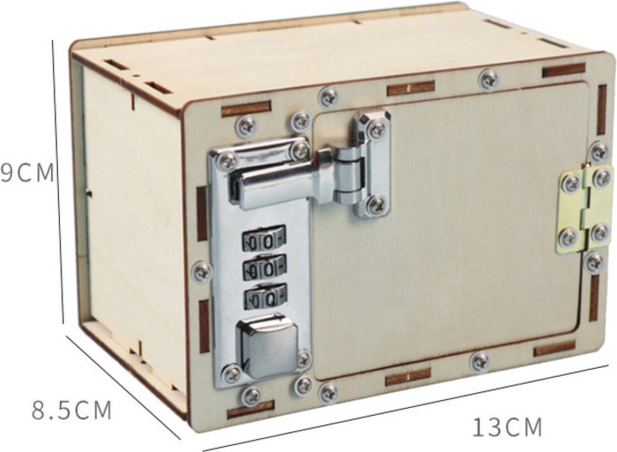 Mini-Holzbaukasten Safe - DIY-Modellbau für Kinder und Erwachsene - ab 6 Jahren
