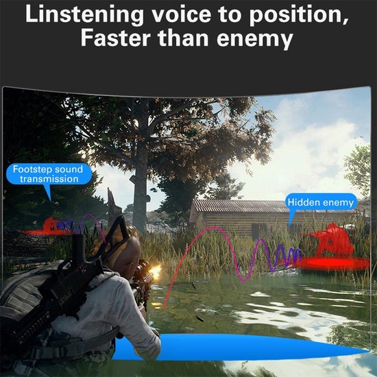 AULA G91 USB Gaming Headset - 7.1 Surround Sound - PS4 / PS5 Kopfhörer - Schwarz