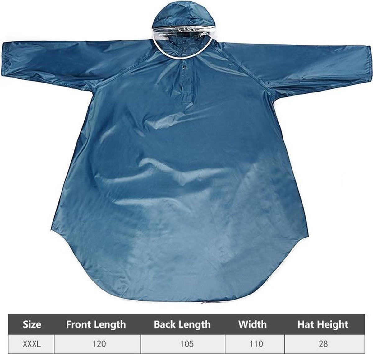 Fuegobird - Poncho Regen Poncho - Fahrrad Wandern Motorrad - Outdoor Poncho - Qualität Poncho - Einheitsgröße - Unisex Cyan