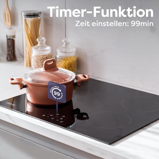 CIARRA CABBIH4-A – 60 cm Einbau-Induktionskochfeld mit 4 Kochzonen – 6000 Watt