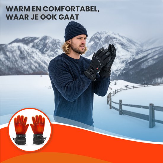 TTD® Beheizte Handschuhe Deluxe L - PU-Leder - Handschuhe mit Heizung